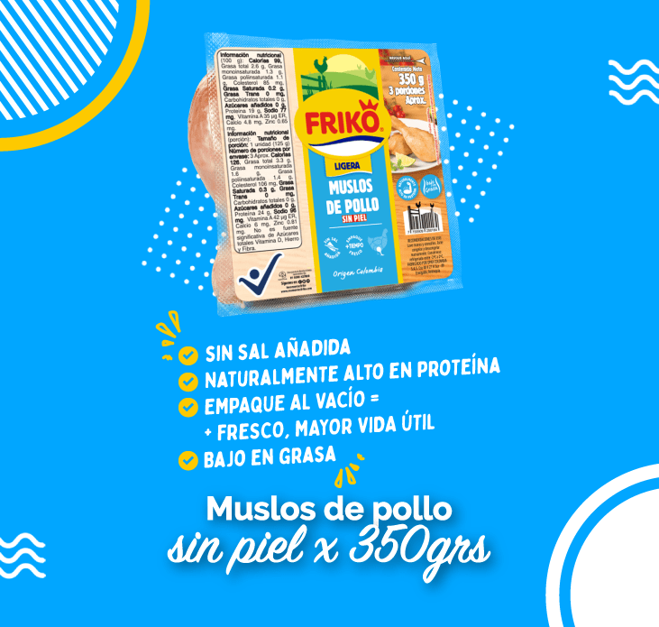 Muslos de pollo al vacío Friko 350 gramos